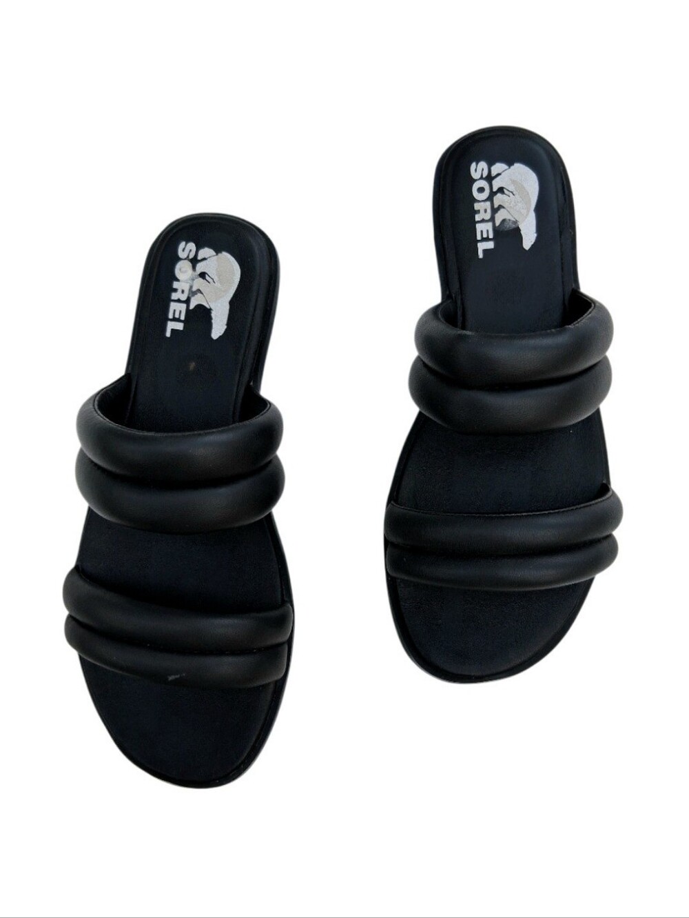 Sorel Ella II Black Puff Slide Sandals Size 8.5 - Picture 9 of 14